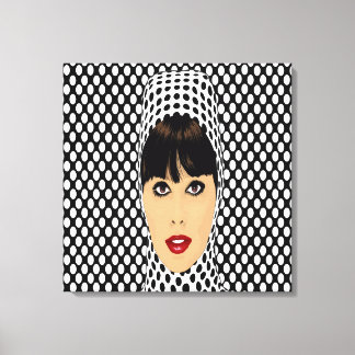 Toile Pop Art Retro Vintage Girl Custom Wall Prints