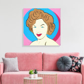 TOILE POP ART RETRO WOMAN STRETCHÉ CANVAS ART IMPRIMER (Insitu(Salon))