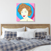 TOILE POP ART RETRO WOMAN STRETCHÉ CANVAS ART IMPRIMER (Insitu(Chambre))