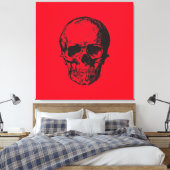 Toile Pop Art rouge crâne (Insitu(Chambre))