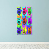 Toile Pop Art Running Dachshund Oars Flapping (Insitu (Plancher de Bois))