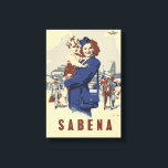 Toile Pop art Sabena Ex Belgian Airlines<br><div class="desc">Son propre travail de pièces vectorielles en quatre couleurs inspiré d'une carte postale vintage de Sabena, qui a été la compagnie aérienne nationale de Belgique de 1923 à 2001, jusqu'à ce qu'elle fasse faillite. Note : il s'agit d'une oeuvre nouvellement créée, pas d'une reproduction. La police qui fait le nom...</div>