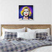 Toile Pop Art Scarlett Johansson Portrait (Insitu(Chambre))
