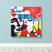 Toile Pop Art Valentine (Insitu (Plancher de Bois))