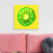 Toile Pop art vif kiwi fruit original aquarelle (Insitu(Salon))