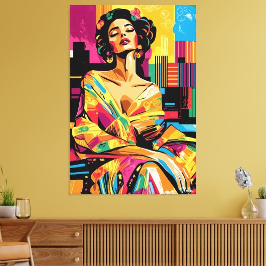 Toile Pop Art Vision d'Adele Bloch-Bauer (Insitu(Salon))