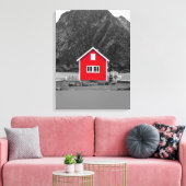 Toile Pop couleur de la maison rouge (Insitu(Salon))