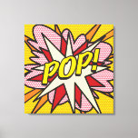 Toile POP Modern Pop Art Typographic Combook<br><div class="desc">Un livre de bande dessinée Pop Art moderne inspiré de la toile avec le mot POP! Idéal pour égayer la maison ou le bureau. Ajoutez un peu de zap pow et whip dans votre monde aujourd'hui! Conçu par Thisisnotme©</div>