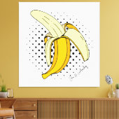 Toile Popart Peeling Fruit banane sur les points demi-te (Insitu(Salon))