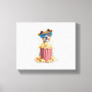 Toile Popcorn Pup - Movie Night Dog