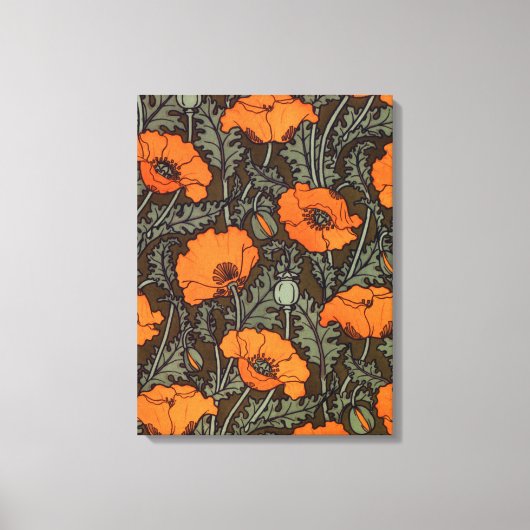 Toile Poppies Art Nouveau (Recto)