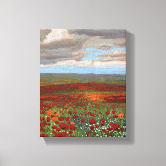 Toile Poppies de montagne - Giclee enveloppé