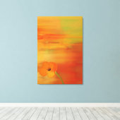 Toile Poppies en fleur -abstrait (Insitu (Plancher de Bois))
