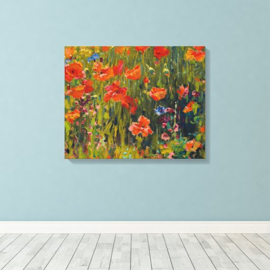 Toile Poppies Robert Vonnoh (Insitu (Plancher de Bois))
