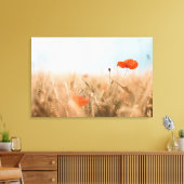 Toile Poppies rouges et orge dorée (Insitu(Salon))