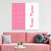 Toile Popppy Modern Houndstooth avec nom (Insitu(Salon))