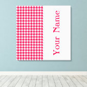Toile Popppy Modern Houndstooth avec nom (Insitu (Plancher de Bois))