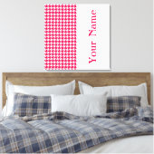 Toile Popppy Modern Houndstooth avec nom (Insitu(Chambre))