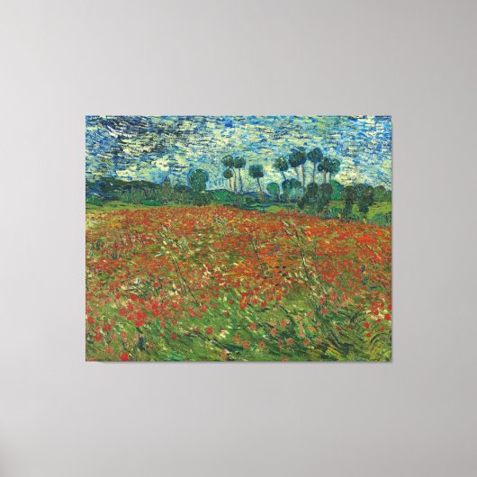 Toile Poppy field by Vincent van Gogh Fine Art (Recto)