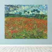 Toile Poppy field by Vincent van Gogh Fine Art (Insitu (Plancher de Bois))