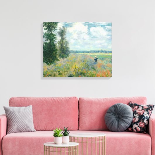 Toile Poppy Fields near Argenteuil by Claude Monet (Insitu(Salon))
