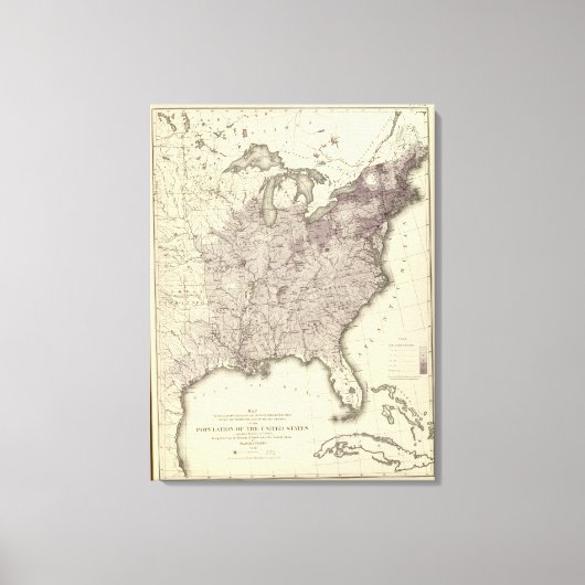 Toile Population américaine 1850 (Recto)