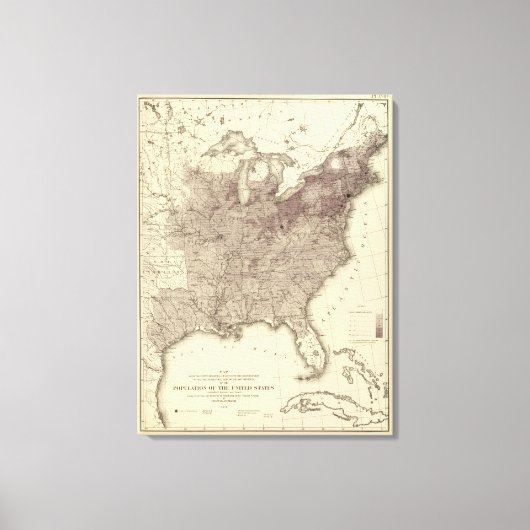 Toile Population américaine 1860 (Recto)