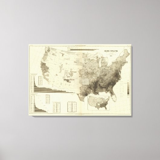 Toile population codée en couleur par comté (Recto)