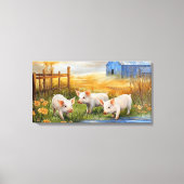 Toile Porcelets sur la ferme (Recto)