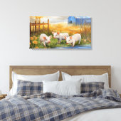 Toile Porcelets sur la ferme (Insitu(Chambre))