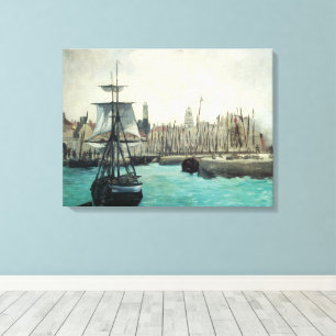 Toile Port à Calais par Manet, Art Impressionniste Vinta