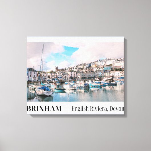 Toile Port de Brixham, Riviera anglaise, Devon (Recto)