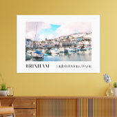 Toile Port de Brixham, Riviera anglaise, Devon (Insitu(Salon))