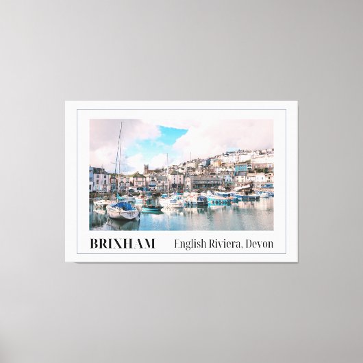 Toile Port de Brixham, Riviera anglaise, Devon (Recto)