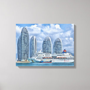 Toile Port de l'île de Sanya Hainan