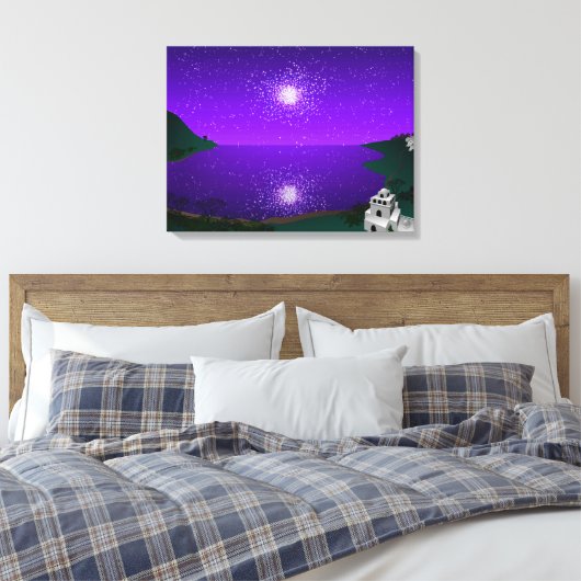 Toile "Port étoile" - Cluster étoile sur paysage Alien (Insitu(Chambre))