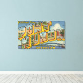 Toile Port Huron, Michigan - Grandes Lettres Scènes 2 (Insitu (Plancher de Bois))