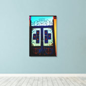 Toile Porte bleue (Insitu (Plancher de Bois))