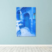 Toile Porte bleue de la ville (Insitu (Plancher de Bois))