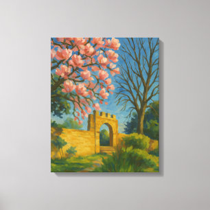 Toile Porte Blossom - Peinture Jardin Enchantée