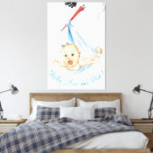 Toile Porte-cigogne bébé - Dessin de dessin - Personnali (Insitu(Chambre))