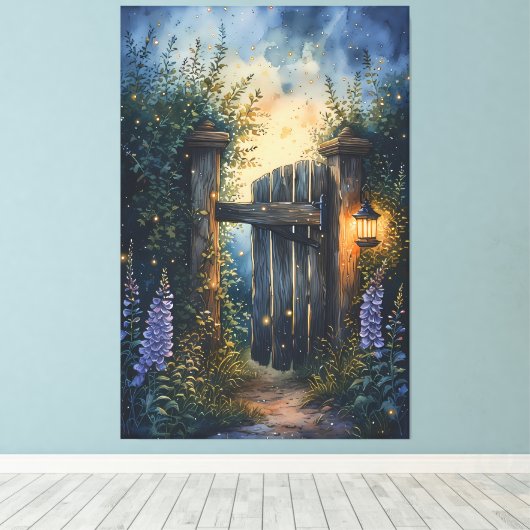 Toile Porte De Jardin Enchantée Sous Ciel De Luciole (Insitu (Plancher de Bois))