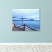 Toile Porte d'or sous le brouillard (Insitu (Plancher de Bois))