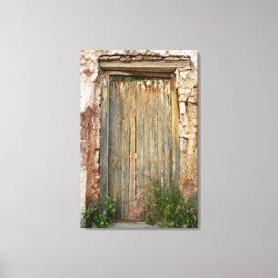 Toile Porte en bois rustique au Mexique