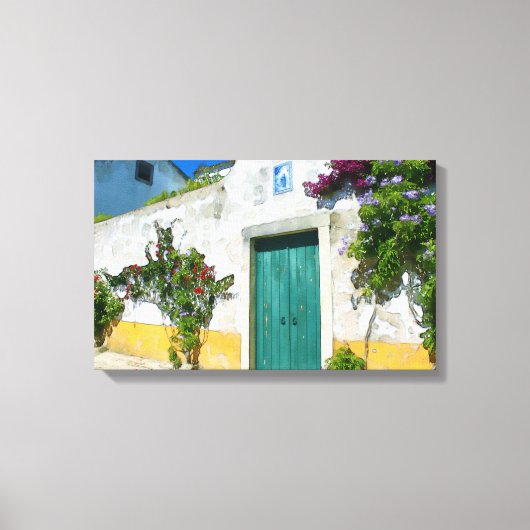 Toile Porte en bois vert d'eau (Recto)