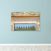 Toile Porte et pierre clé sculptée avec Montrachet, (Insitu (Plancher de Bois))