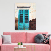 Toile Porte Turquoise dans la rue italienne (Insitu(Salon))