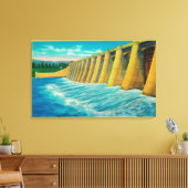 Toile Portes de déversement sur le barrage de Bonneville (Insitu(Salon))