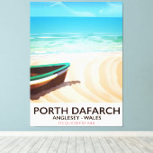 Toile Porth Dafarch, affiche de plage galloise anglesey (Insitu (Plancher de Bois))