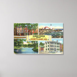Toile Portland, MaineGreetings de avec pittoresque